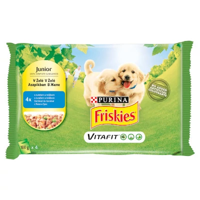 Friskies Dog alultasakos Junior Aszpikos válogatás 4*100g