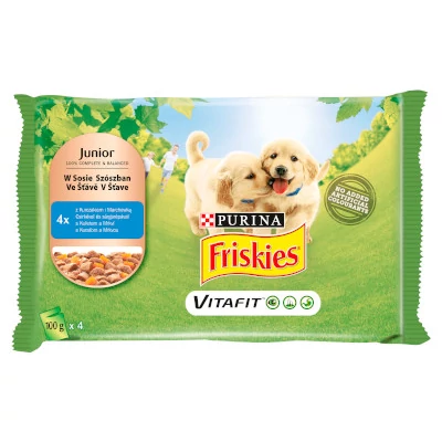 Friskies Dog alultasakos Junior Szószos válogatás 4*100g