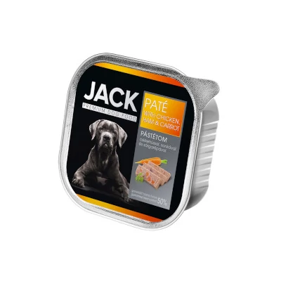 Jack Dog pástétom Csirke,sonka,répa-gabonamentes 150g