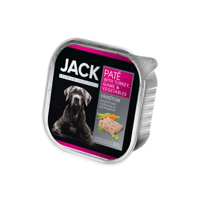 Jack Dog pástétom Pulyka,vad,zöldség-gabonamentes 150g