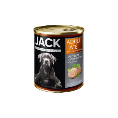 Jack Dog konzerv pástétom 5 féle húsból 800g