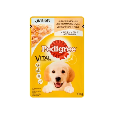 Pedigree Dog alultasakos Junior Csirke-rizs 100g