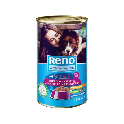 Reno Dog konzerv Borjúval 1,24kg