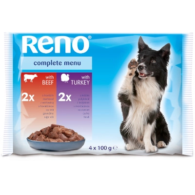 Reno Dog alutasakos Marhával és pulykával 4x100g