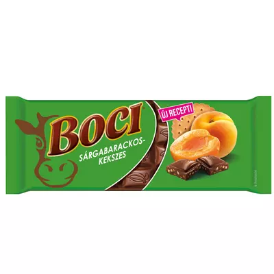 BOCI Sárgabarackos-kekszes tejcsokoládé 90g