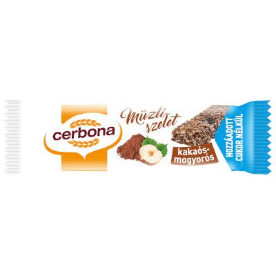Cerbona szelet cukormentes kakaó-mogyoró 20g