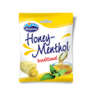 Bergland Mini Honey-Menthol töltött cukorka 70g