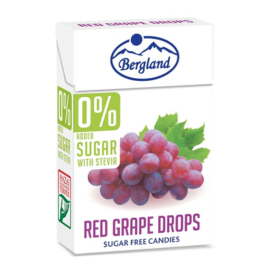 Bergland Drops 0% Cukor Red Grape 40g