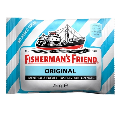 Fisherman&#039;s Friend Mentol-eukaliptusz ízű töltetlen keménycukorka kék Cukormentes 25g