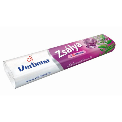 Verbena Rolls töltött keménycukorka zsálya kivonattal, édesítőszerekkel és C vitaminnal 32g