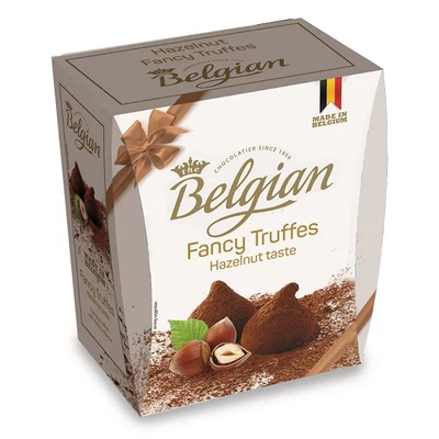 Belgian Fancy Truffles mogyoróval töltött belga csokoládé bonbon 200G