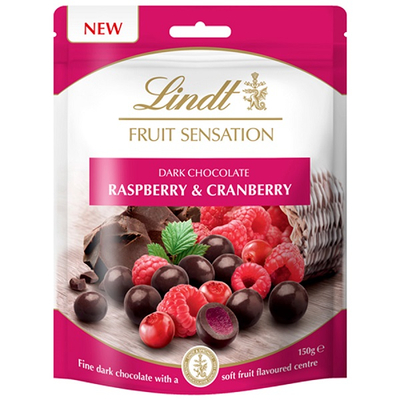 Lindt Fruit Sensation Raspberry & Cranberry 150G