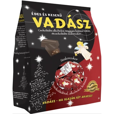 Vadász szaloncukor meggyes zselés étcsokoládéba mártva 350g