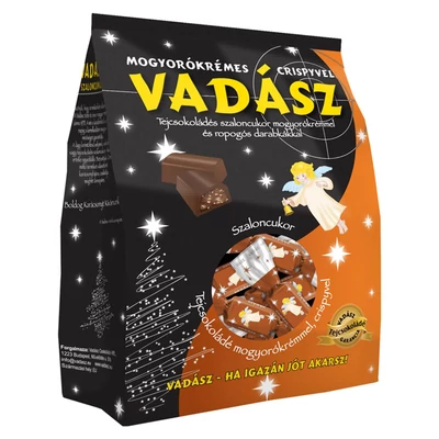 Vadász Szaloncukor Mogyorókrém-crispy tej 350g