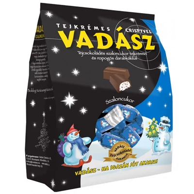 Vadász Szaloncukor Tejkrém-crispy tej 350g