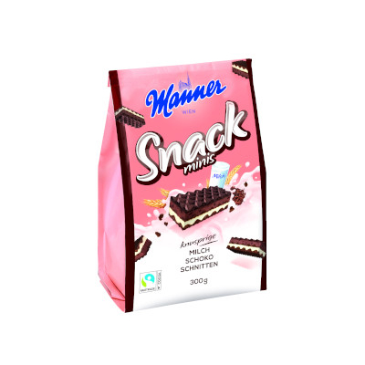 Manner Snack Minis tejes-csokoládés 300g