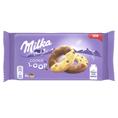 Milka keksz Cookie Loop 132g