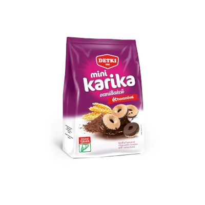 Detki Mini karika vanília ízű - étbevonóval 150g