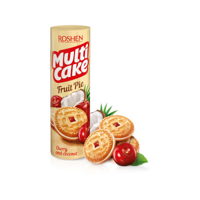 Roshen Multicake Meggyes-kókuszos töltött keksz 195g