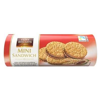 Feiny Biscuits Mini Szendvicskeksz Kakaó Krémmel 180g