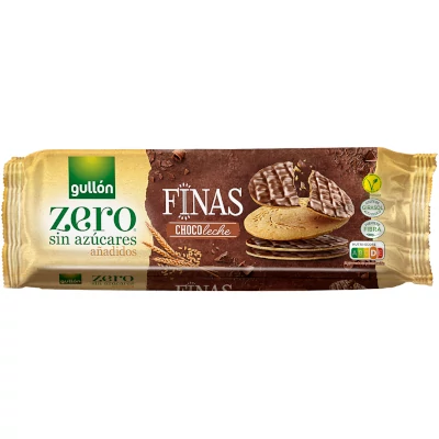 Gullón Finas Thins Zero tejcsokoládés keksz 150g