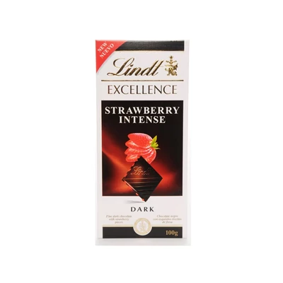 Lindt Exc. Strawberry étcsokoládé 100g