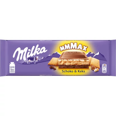 Milka Schoco&amp;keks csokoládé- kekszes 300g