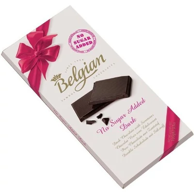 Belgian Dark No Sugar Added 100G