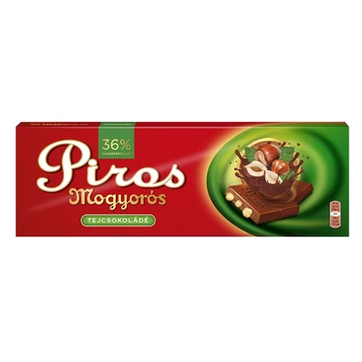 Piros Mogyorós Tejcsokoládé 250G