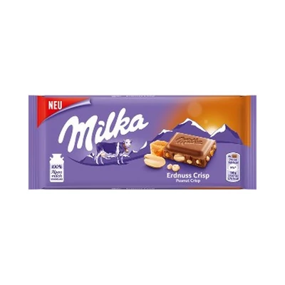 Milka földimogyorós-crisp 90g