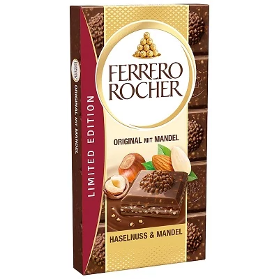 Rocher Winter Tafel mit Mandeln und Haselnüssen 90G