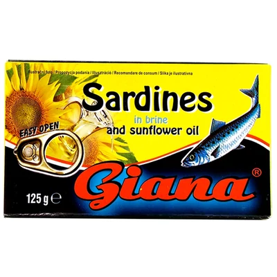 Giana szardínia Napraforgó olajban 125g