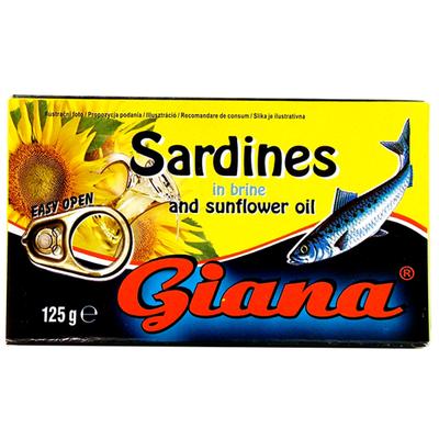 Giana szardínia Napraforgó olajban 125g