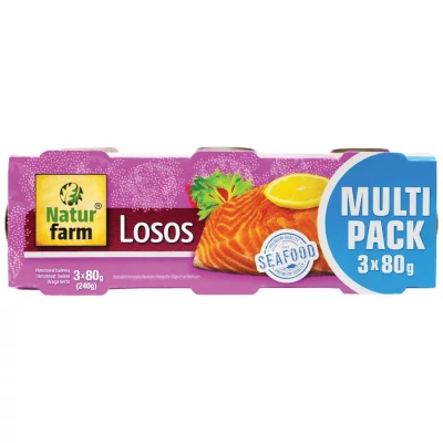 Natur Farm Lazac steak natur lében 3*80g