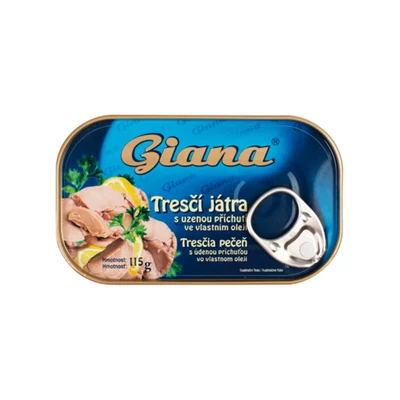 Giana tőkehalmáj saját olajában Füstölt 115g