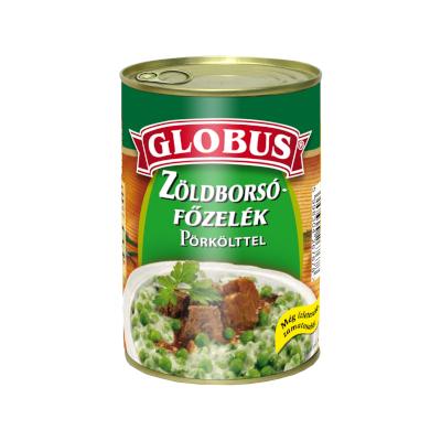 Globus Zöldborsófőzelék Pörkölttel 400g