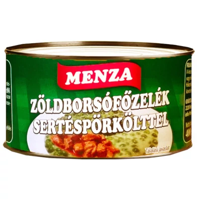 Menza Zöldborsófőzelék sertéspörkölttel 400g