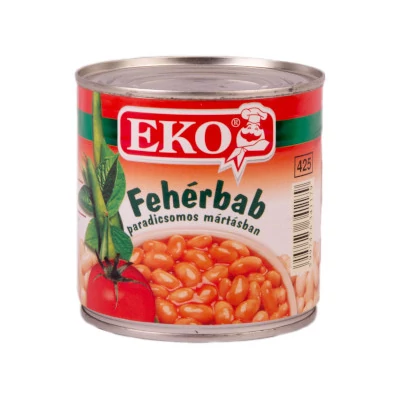 EKO Fehérbab paradicsomos mártásban 425g