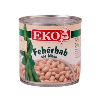 EKO Fehérbab sós lében 425g