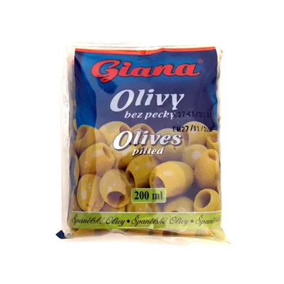 Giana Olívabogyó zöld, magozott tasakban 195g