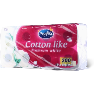 Perfex Cotton Like wc papír 16 tekercs 3réteg