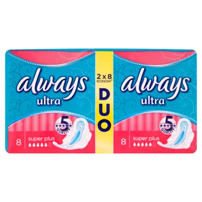 Always Ultra DUO egészségügyi betét super plus 2x8db