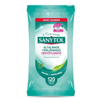 Sanytol fertőtlenítő tisztítókendő 120db