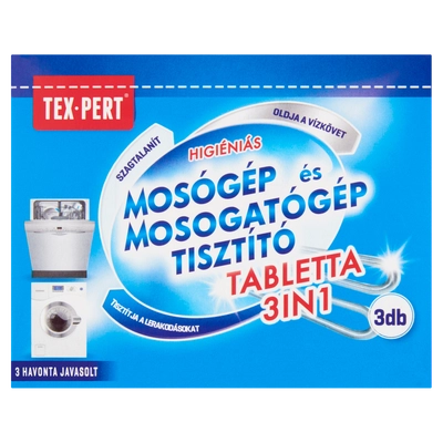 Texpert mosógép és mosogatógép tisztító tabletta 3db