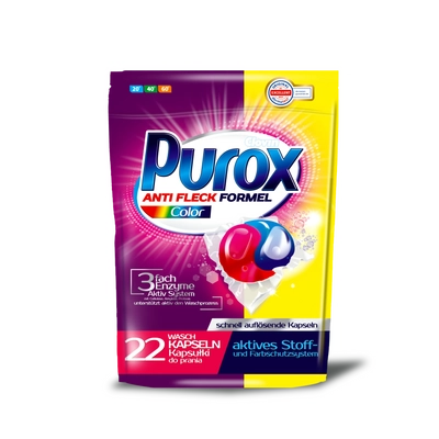 Purox Duo Caps mosógél kapszula Color 22db