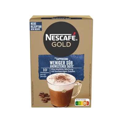 Nescafé Cappuccino Gold édes íz nélkül 12*12,5g