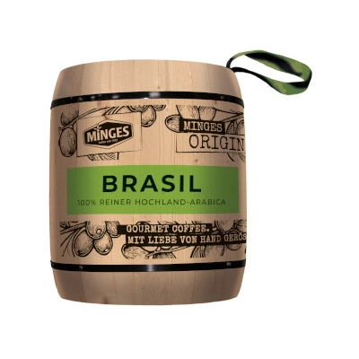 Minges Brasil szemes kávé fahordóban 250g