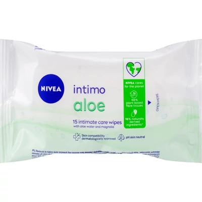 Nivea Intimo törlőkendő Aloe 15db