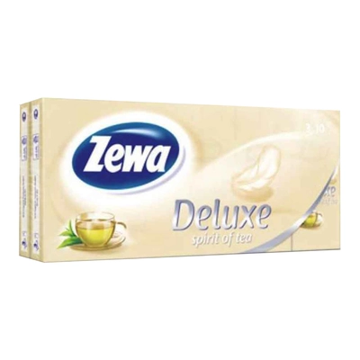 Zewa Deluxe papírzsebkendő Zöld Tea 10x10db