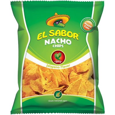 El Sabor Nacho chips Jalapeno 100g